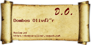 Dombos Olivér névjegykártya